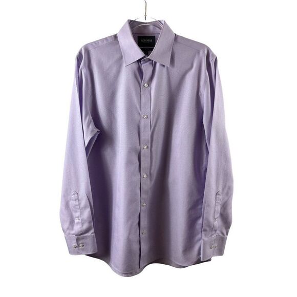 Bonobos Wrinkle Free Tailored Slim Fit Button Up Shirt Light Purple Men's 16/33 - Picture 1 of 8